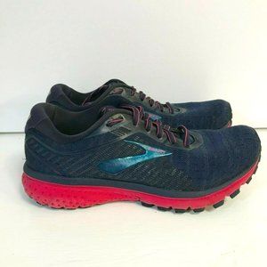 Brooks Womens Ghost 12 1203051B414 Blue Pink Running Shoes Lace Up Size 8 B